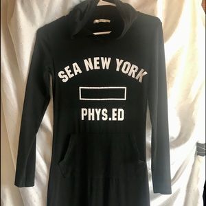 Glo-Story Womens Streetwear Knitted T-shirt Dress